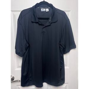 Slazenger Men's Black Collared Short Sleeve Golf Polo Shirt Size XL